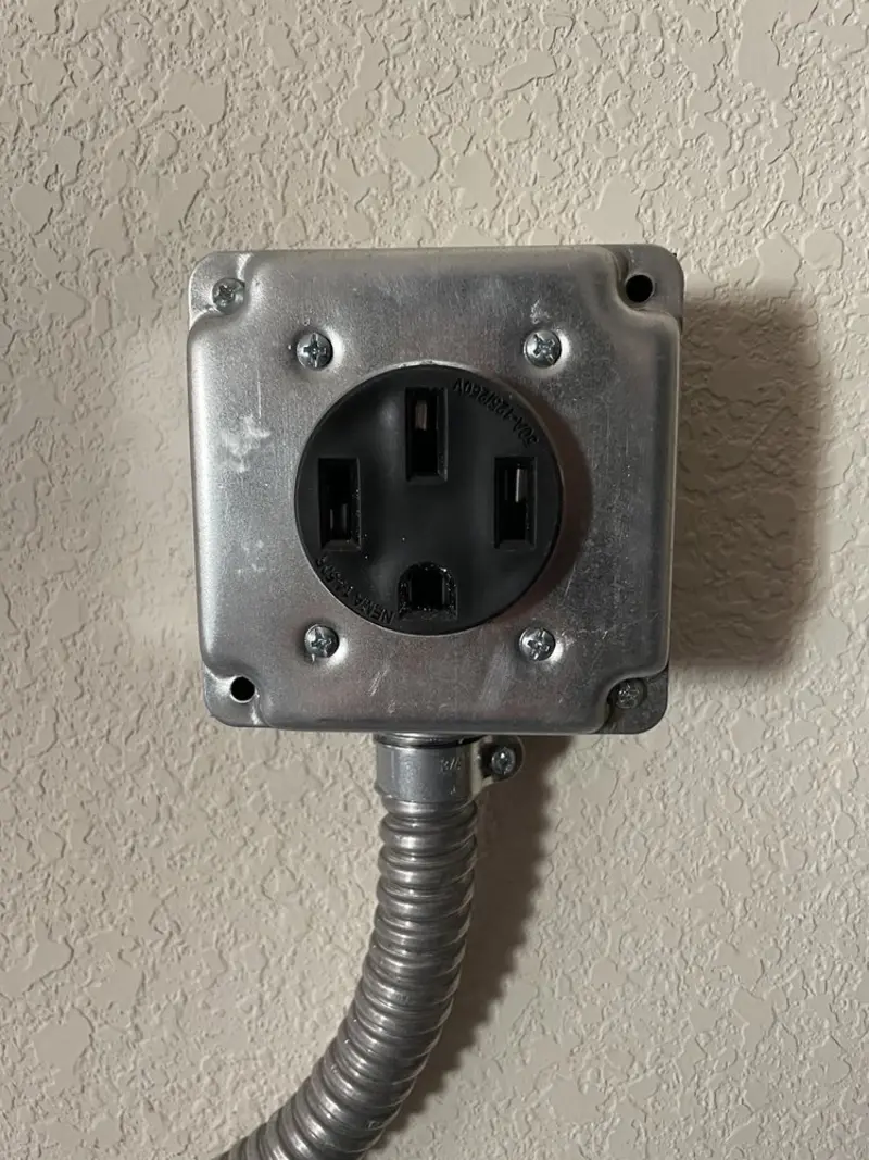 NEMA 14-50 outlet installed for Smart Home Electrical in DeFuniak Springs